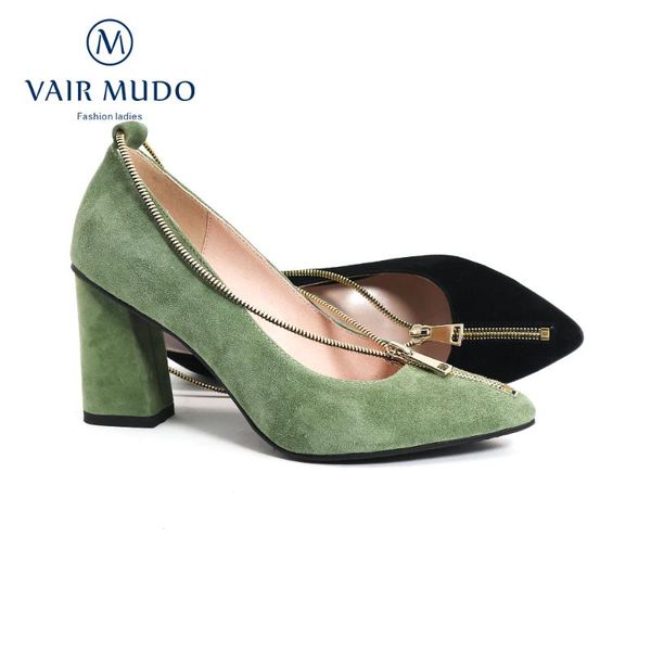 women pumps high heel shoes party metal dress decoration genuine leather kid suede quality elegant d11, Black
women pumps high heel shoes party metal dress decoration genuine leather kid suede quality elegant d11, Black