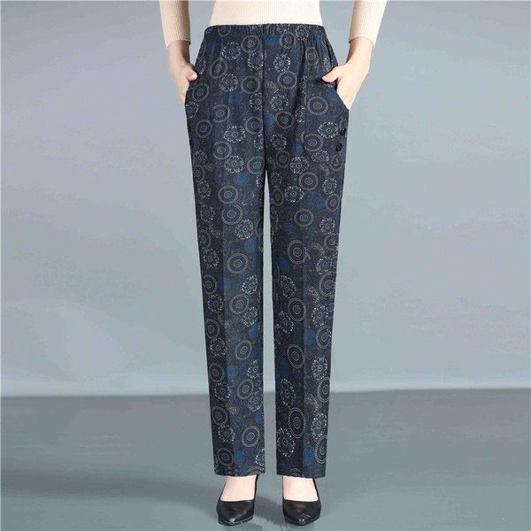 women's pants & capris 2022 women autumn winter high waist casual female printed trousers ladies middle aged thick warm q889, Black;white
women's pants & capris 2022 women autumn winter high waist casual female printed trousers ladies middle aged thick warm q889, Black;white