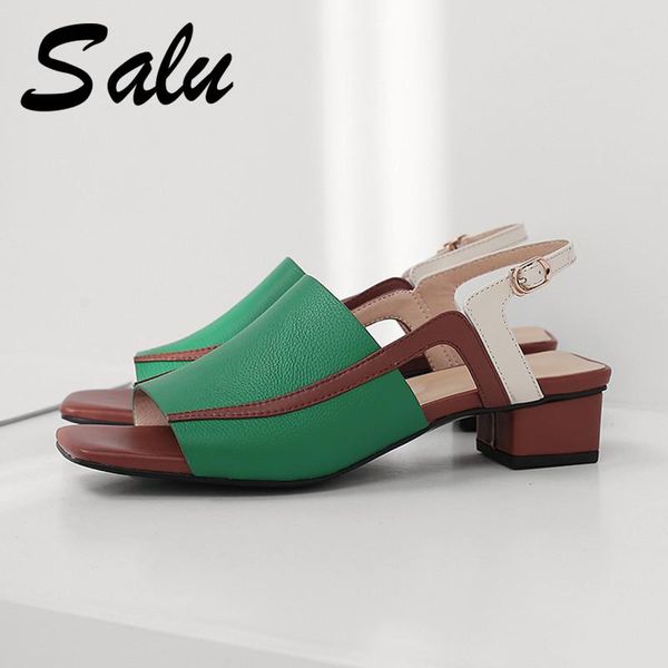 salu women sandals 2021 ladies summer genuine leather shoes woman square heels fashion buckle wedding shoe, Black
salu women sandals 2021 ladies summer genuine leather shoes woman square heels fashion buckle wedding shoe, Black