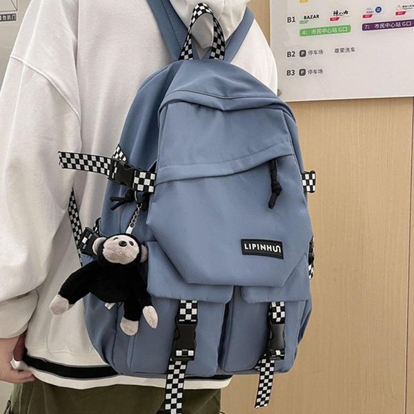 backpack solid color college student schoolbag large capacity canvas washing women simple fashion teenage girl rucksack cute bag
backpack solid color college student schoolbag large capacity canvas washing women simple fashion teenage girl rucksack cute bag