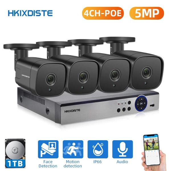 h.265+ 4ch cctv system 5mp poe nvr kit face detection outdoor waterproof ip66 security ip camera video surveillance set wireless kits
h.265+ 4ch cctv system 5mp poe nvr kit face detection outdoor waterproof ip66 security ip camera video surveillance set wireless kits