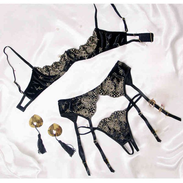 velvet gold embroidery underwire push up open chest panty with garter underwear lingerie set cupless bra suspenders, Red;black
velvet gold embroidery underwire push up open chest panty with garter underwear lingerie set cupless bra suspenders, Red;black