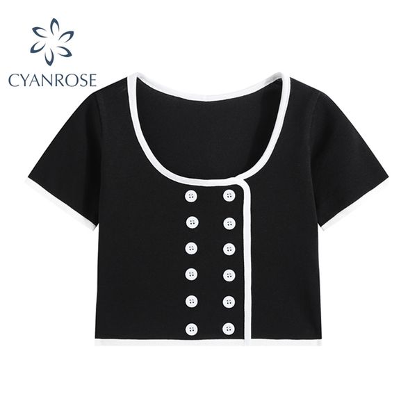 women solid collor cotton linen crop summer fashion vintage slim square collar short sleeve black female t shirts 210430, White
women solid collor cotton linen crop summer fashion vintage slim square collar short sleeve black female t shirts 210430, White