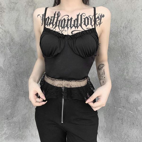 women's tanks & camis european and american -selling big backless pleated camisole lace stitching show chest trend top, White
women's tanks & camis european and american -selling big backless pleated camisole lace stitching show chest trend top, White