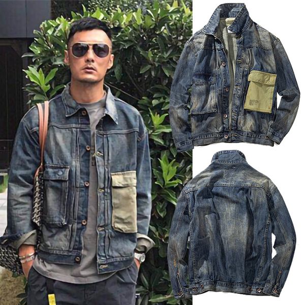 men's jackets new 2021 fashion handsome all-match denim jacket male spring autumn brand japanese tooling retro casual washed patch, Black;brown
men's jackets new 2021 fashion handsome all-match denim jacket male spring autumn brand japanese tooling retro casual washed patch, Black;brown