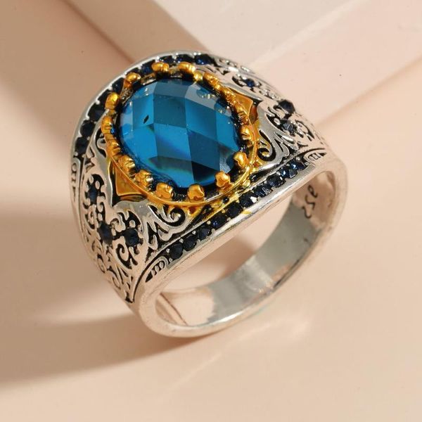 wedding rings crystal woman aesthetic sapphire punk men's jewelry korean vintage fashion ring girlfriend engagement matching to gift, Slivery;golden
wedding rings crystal woman aesthetic sapphire punk men's jewelry korean vintage fashion ring girlfriend engagement matching to gift, Slivery;golden