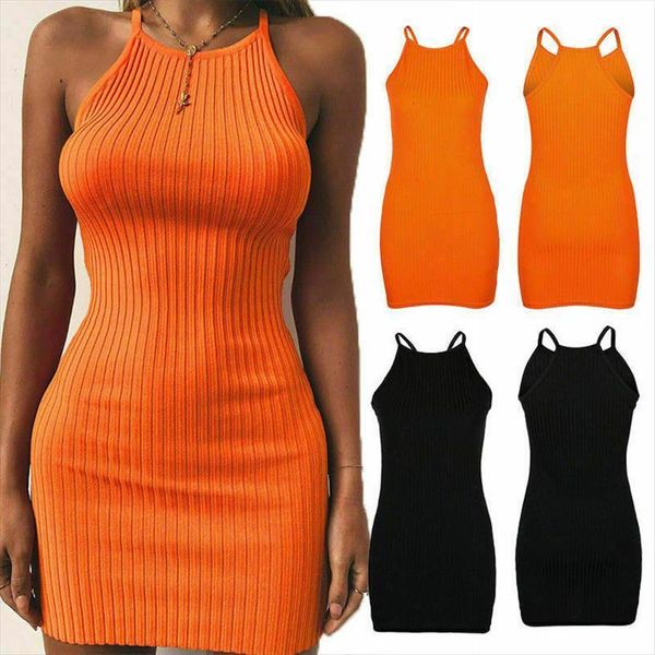 summer sleeveless tank women dresses slim mini short knitted bodycon sundress female vestidos 5 color orange, Black;gray
summer sleeveless tank women dresses slim mini short knitted bodycon sundress female vestidos 5 color orange, Black;gray