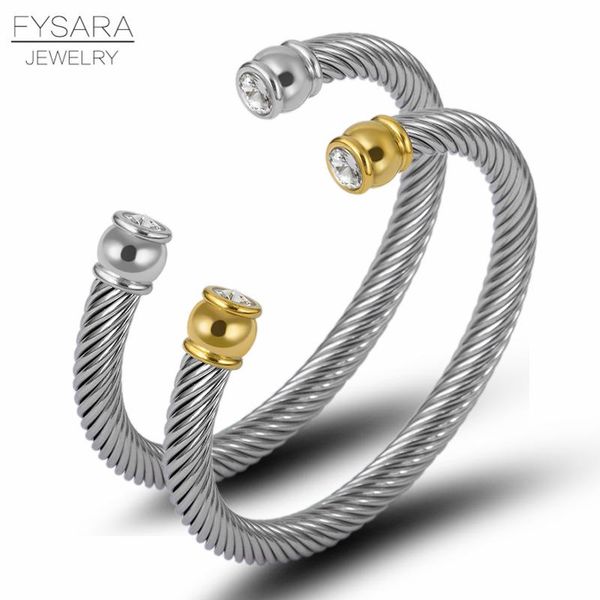men punk elastic charm bracelet stainless steel twist wire crystals cuff & bangle for women accessories, Black
men punk elastic charm bracelet stainless steel twist wire crystals cuff & bangle for women accessories, Black