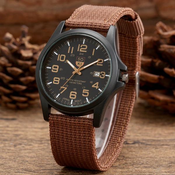 wristwatches sport fashion quartz men watches auto date display male wrist watch nylon band casual clock gifts for boys relogio masculino, Slivery;brown
wristwatches sport fashion quartz men watches auto date display male wrist watch nylon band casual clock gifts for boys relogio masculino, Slivery;brown