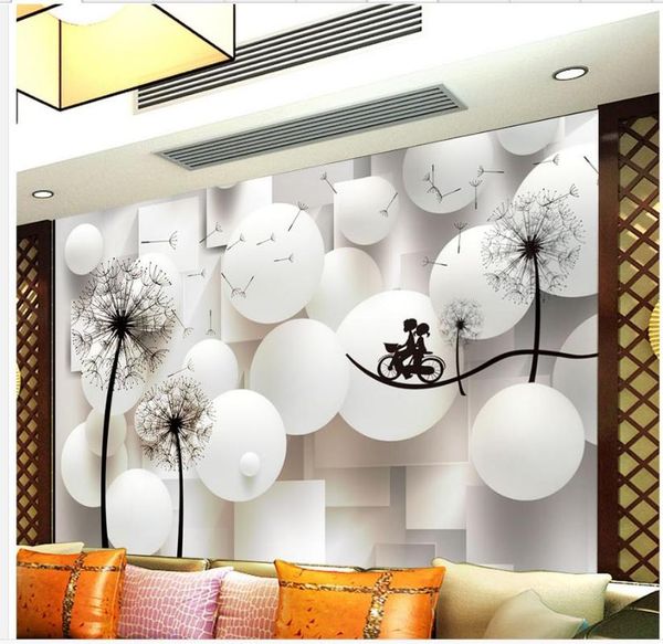 wallpapers home decoration 3d wall murals wallpaper dandelion po mural paintings