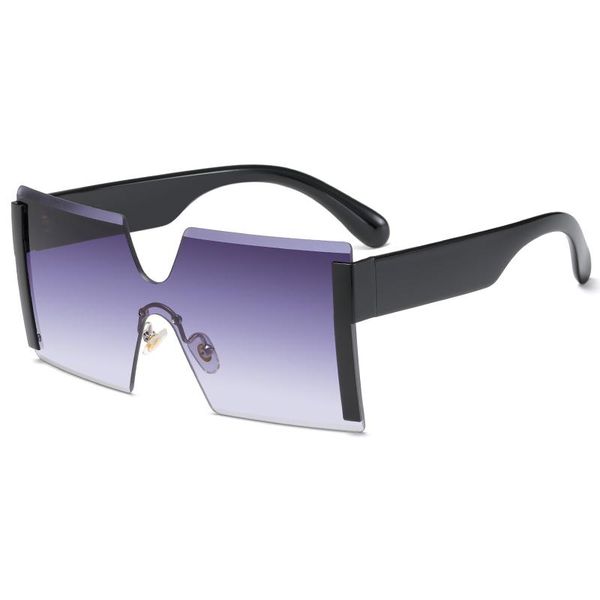 sunglasses 2021 women designer oversized rimless sun glasses men casual fashion personality travel eyewear goggles, White;black
sunglasses 2021 women designer oversized rimless sun glasses men casual fashion personality travel eyewear goggles, White;black