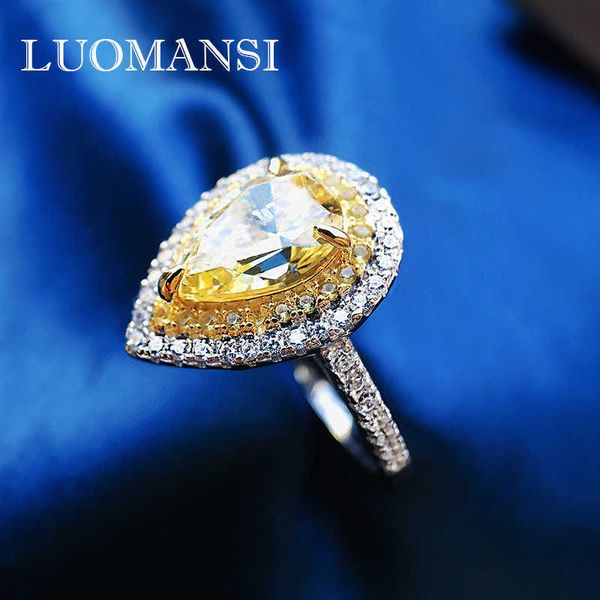 luomansi luxury full diamond 10*7 drop-shaped yellow diamond female ring 100%-s925 sterling silver fine jewelry wedding party, Golden;silver
luomansi luxury full diamond 10*7 drop-shaped yellow diamond female ring 100%-s925 sterling silver fine jewelry wedding party, Golden;silver