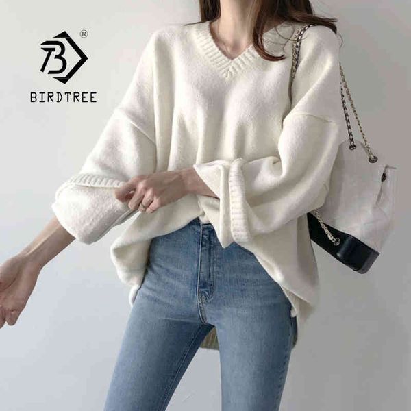 new spring korean style warm long sleeve v-neck all-match loose solid pullover oversized knitted sweater t08104r 210419, White;black
new spring korean style warm long sleeve v-neck all-match loose solid pullover oversized knitted sweater t08104r 210419, White;black