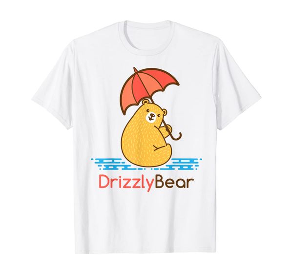 adorable baby shower pun t-shirt drizzly bear umbrella, White;black 
adorable baby shower pun t-shirt drizzly bear umbrella, White;black