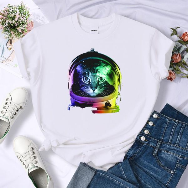 women's t-shirt space cat prints t-shirts woman summer comfortable anime tee japanese vintage cotton t shirts harajuku graphic, White
women's t-shirt space cat prints t-shirts woman summer comfortable anime tee japanese vintage cotton t shirts harajuku graphic, White