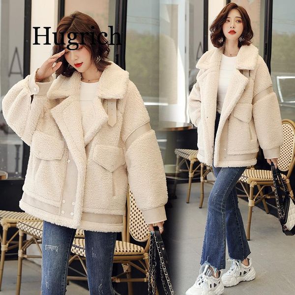 women's jackets 2021 winter style fashion sheep loose-fit one-piece suit collar hidden button raglan sleeve joint lamb wool coat, Black;brown
women's jackets 2021 winter style fashion sheep loose-fit one-piece suit collar hidden button raglan sleeve joint lamb wool coat, Black;brown