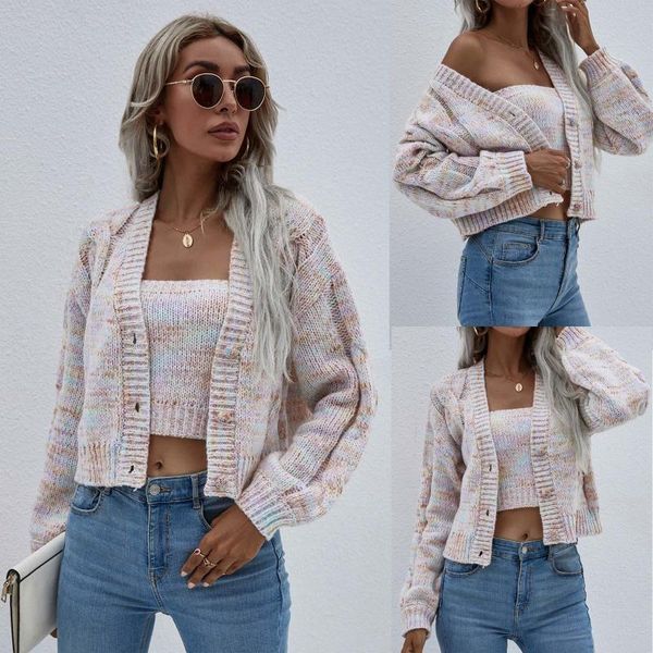 women's jackets fashion sweater women loose knit button cardigan sweet crop coat vest two-piece suit soft long sleeve outerwear jacket, Black;brown
women's jackets fashion sweater women loose knit button cardigan sweet crop coat vest two-piece suit soft long sleeve outerwear jacket, Black;brown