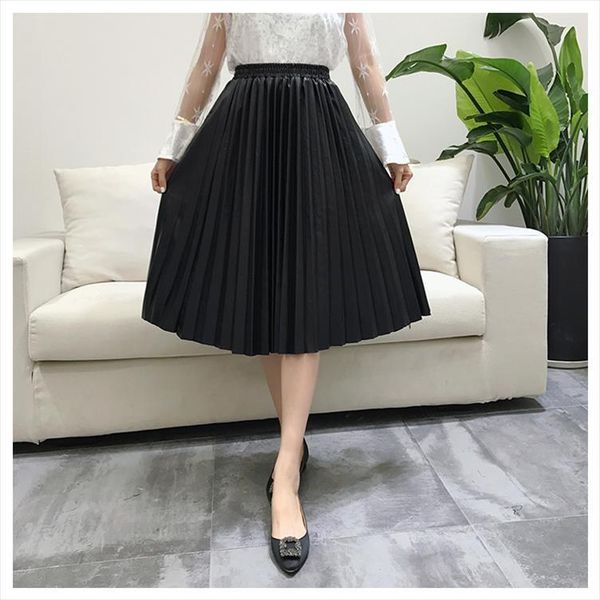 autumn and winter style pu womens skirt accordion pleated high waist leather 5 colors available free, Black
autumn and winter style pu womens skirt accordion pleated high waist leather 5 colors available free, Black