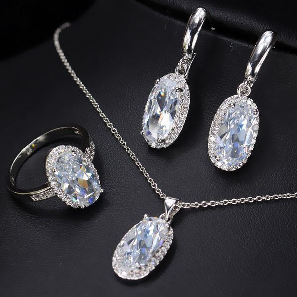 new zircon jewelry three piece set fashion bride jewelry necklace earring ring set chain, Black
new zircon jewelry three piece set fashion bride jewelry necklace earring ring set chain, Black