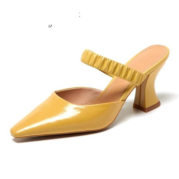 big size genuine leather square toe high heels sling back european style daily wear solid slip on women sandals l1f1, Black
big size genuine leather square toe high heels sling back european style daily wear solid slip on women sandals l1f1, Black