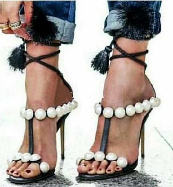 elegant white pearl decor t-bar women sandals cut-out ankle lace-up ladies dress shoes wrap thin heels gladiator sandal, Black
elegant white pearl decor t-bar women sandals cut-out ankle lace-up ladies dress shoes wrap thin heels gladiator sandal, Black
