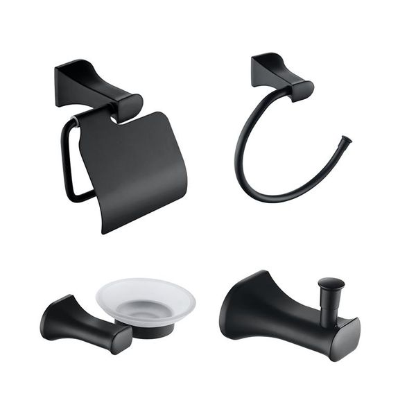 stainless steel bathroom pendant, towel ring, tissue holder, soap dish, bathrobe hook, matte black bath accessory set
stainless steel bathroom pendant, towel ring, tissue holder, soap dish, bathrobe hook, matte black bath accessory set