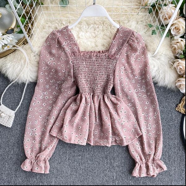 women blouses chic gorgeous sweet retro square collar elastic waist chiffon shirt lady long sleeve korean fashion clothing blouse l258, White
women blouses chic gorgeous sweet retro square collar elastic waist chiffon shirt lady long sleeve korean fashion clothing blouse l258, White