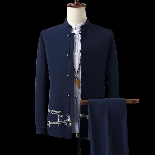 men's suits & blazers ( blazer+pants)men chinese style jacket stand collar casual coat embroidery pants 2pcs set/ men suit, White;black
men's suits & blazers ( blazer+pants)men chinese style jacket stand collar casual coat embroidery pants 2pcs set/ men suit, White;black