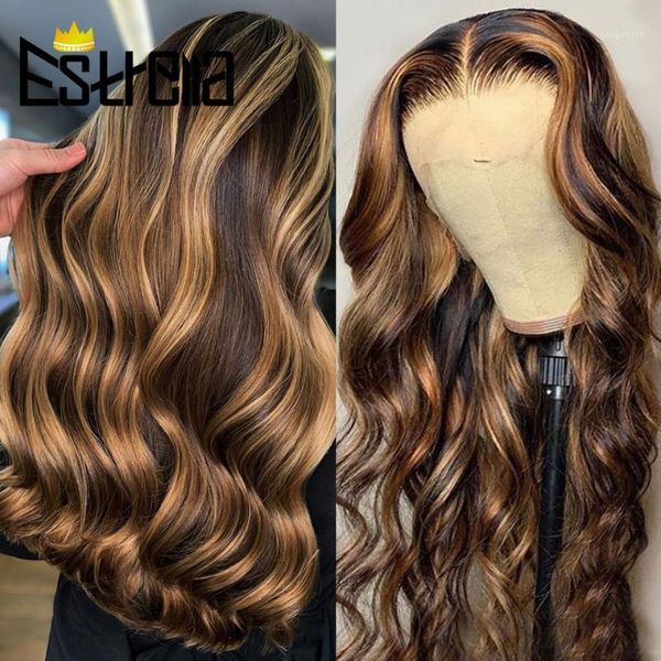 highlight wig body wave human hair wigs for women brazilian honey blonde lace front 150% remy 4/271, Black;brown
highlight wig body wave human hair wigs for women brazilian honey blonde lace front 150% remy 4/271, Black;brown