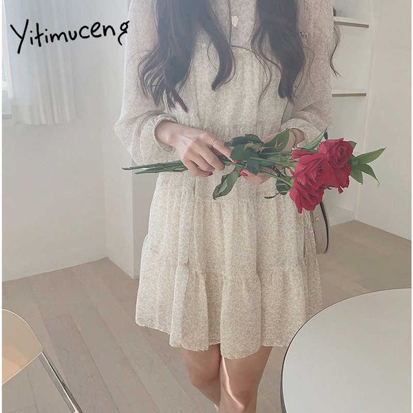 yitimuceng floral print dresses for women ruched long sleeve high waist clothes spring summer korean fashion chiffon dress 210601, Black;gray
yitimuceng floral print dresses for women ruched long sleeve high waist clothes spring summer korean fashion chiffon dress 210601, Black;gray