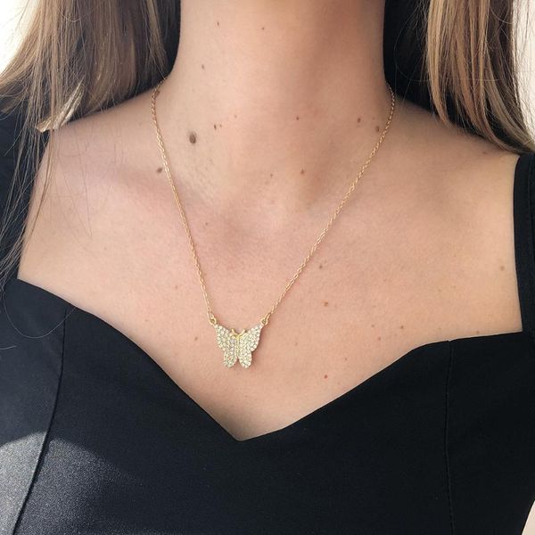pendant necklaces 2021 single-layer butterfly simple style fashion necklace full geometric clavicle female, Silver
pendant necklaces 2021 single-layer butterfly simple style fashion necklace full geometric clavicle female, Silver