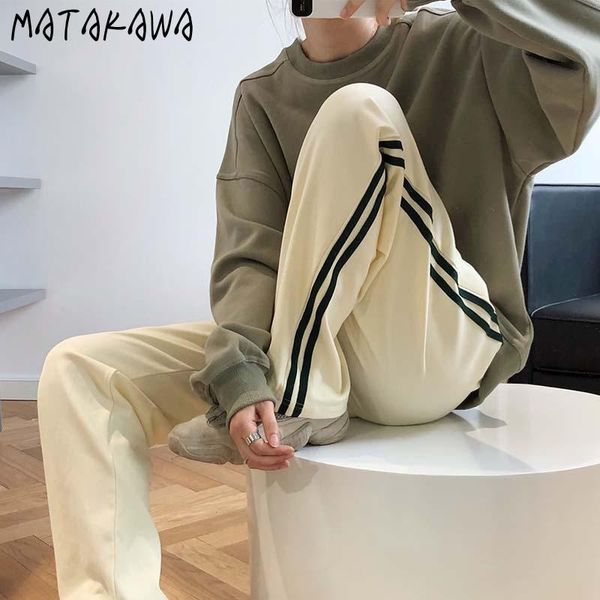 women's pants & capris matakawa high waist wide leg sports women autumn loose sweatpants straight mopping casual long trousers, Black;white
women's pants & capris matakawa high waist wide leg sports women autumn loose sweatpants straight mopping casual long trousers, Black;white
