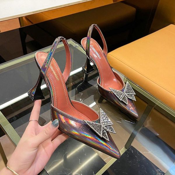 sandals women's laser shoes fashion beauty with rhinestone hollow butterfly buckle slippers wine glass pointed, Black
sandals women's laser shoes fashion beauty with rhinestone hollow butterfly buckle slippers wine glass pointed, Black
