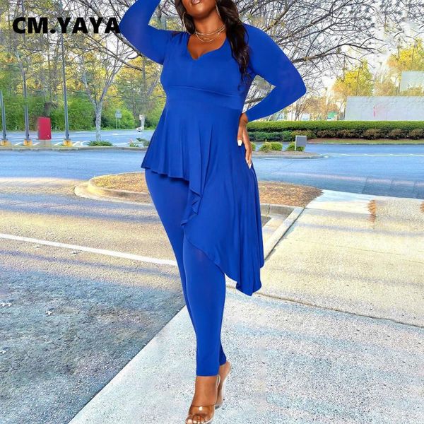 women's two piece pants cm.yaya women set solid ruffles long + stretchy trousers 2 sets female fashion outfit active tracksuit fall, White
women's two piece pants cm.yaya women set solid ruffles long + stretchy trousers 2 sets female fashion outfit active tracksuit fall, White