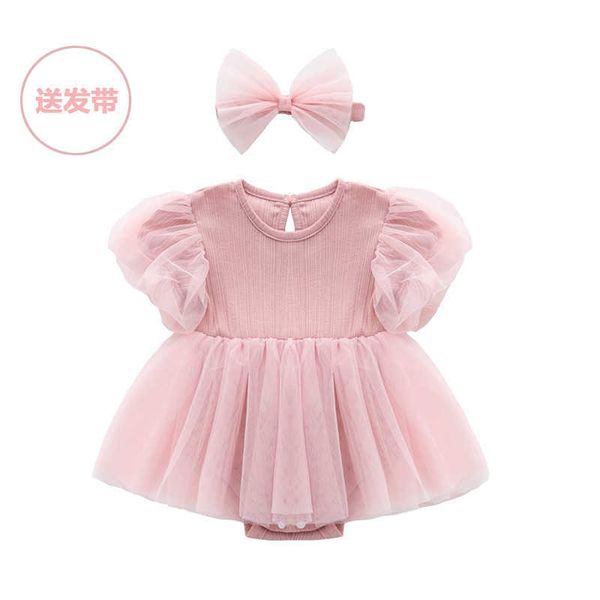 born baby girls puff sleeve romper onesie dress with headband boutique dresses girl cotton clothing 210529, Red;yellow
born baby girls puff sleeve romper onesie dress with headband boutique dresses girl cotton clothing 210529, Red;yellow