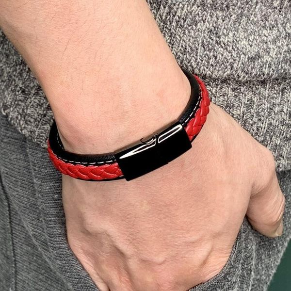charm bracelets leather bracelet men punk jewelry casual retro braided bangle clasp mens wrist, Golden;silver
charm bracelets leather bracelet men punk jewelry casual retro braided bangle clasp mens wrist, Golden;silver