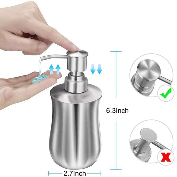 liquid soap dispenser hand press jar stainless steel pump container bathroom shampoo bottle foam dispensers accessory
liquid soap dispenser hand press jar stainless steel pump container bathroom shampoo bottle foam dispensers accessory