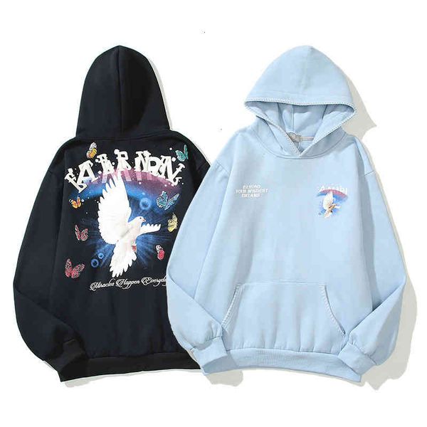am autumn 2021 and winter rainbow dove embroidery water wash for old damaged high street os sanitary hoodie tide, Black
am autumn 2021 and winter rainbow dove embroidery water wash for old damaged high street os sanitary hoodie tide, Black