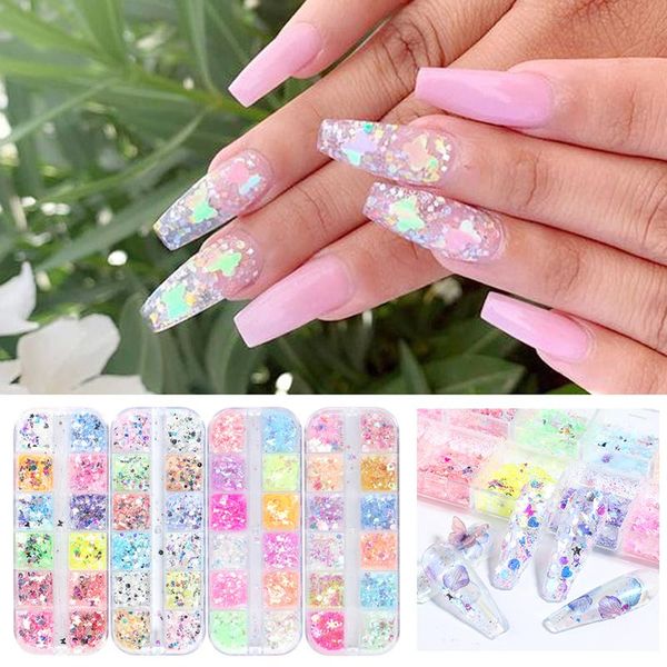 box holographic nail glitter flakes sequin mixed color 3d butterfly powder paillette for acrylic nails art decoration tools decorations, Silver;gold
box holographic nail glitter flakes sequin mixed color 3d butterfly powder paillette for acrylic nails art decoration tools decorations, Silver;gold