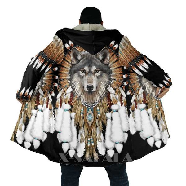 men's wool & blends native wolf animal feather all over 3d printed thick warm hooded cloak for men windproof fleece casual-38, Black
men's wool & blends native wolf animal feather all over 3d printed thick warm hooded cloak for men windproof fleece casual-38, Black