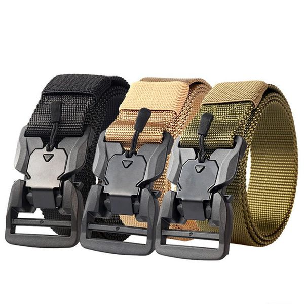 belts outdoor hunting belt, plastic magnetic buckle nylon tactical leisure all-match men and women, Black;brown
belts outdoor hunting belt, plastic magnetic buckle nylon tactical leisure all-match men and women, Black;brown