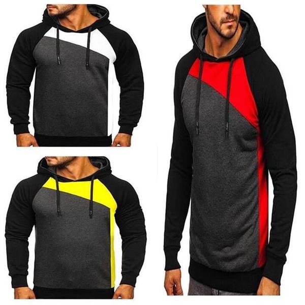 fashion fleece spring and autumn men's hooded hoodies pullover casual sweater trend color matching slim fit for men coat, Black
fashion fleece spring and autumn men's hooded hoodies pullover casual sweater trend color matching slim fit for men coat, Black