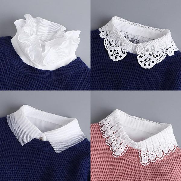 bow ties hollow lace chiffon doll cotton fake collar blouse sweater detachable shirt false lapel women collars decor, Black;gray
bow ties hollow lace chiffon doll cotton fake collar blouse sweater detachable shirt false lapel women collars decor, Black;gray