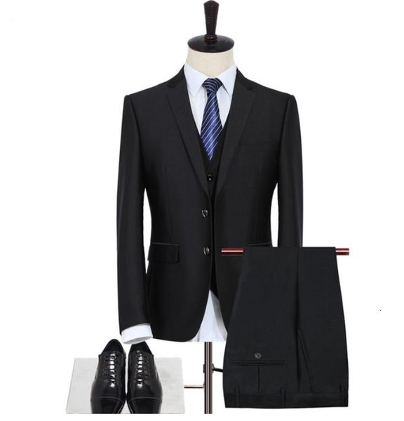 men's suits & blazers jacket+vest+pants)men classic black wedding business single breasted blazer tuxedo, White;black
men's suits & blazers jacket+vest+pants)men classic black wedding business single breasted blazer tuxedo, White;black