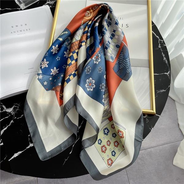 scarves 2021 women's silk scarf square shawl four seasons all-match decorative gift printed color block, Blue;gray
scarves 2021 women's silk scarf square shawl four seasons all-match decorative gift printed color block, Blue;gray