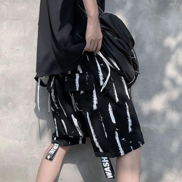 men's shorts cool tie dye cargo boys summer loose punk funny high street trousers fashion hip hop student men, White;black
men's shorts cool tie dye cargo boys summer loose punk funny high street trousers fashion hip hop student men, White;black