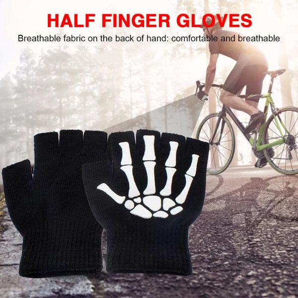 cycling gloves one pair bicycle gel half finger glove skull claw bone skeleton knitted mittens winter hand warmer, Black
cycling gloves one pair bicycle gel half finger glove skull claw bone skeleton knitted mittens winter hand warmer, Black