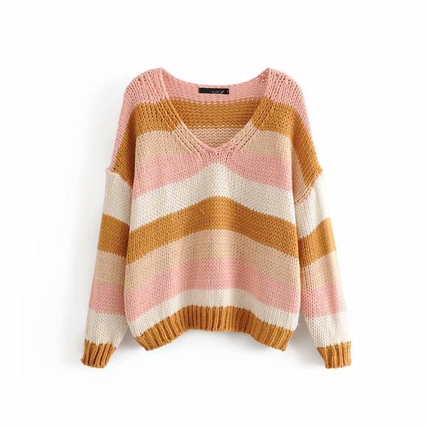 stylish chic women multi colors striped sweater autumn fashion female v-neck pullovers casual knitwear jumpers for girls 210520, White;black
stylish chic women multi colors striped sweater autumn fashion female v-neck pullovers casual knitwear jumpers for girls 210520, White;black