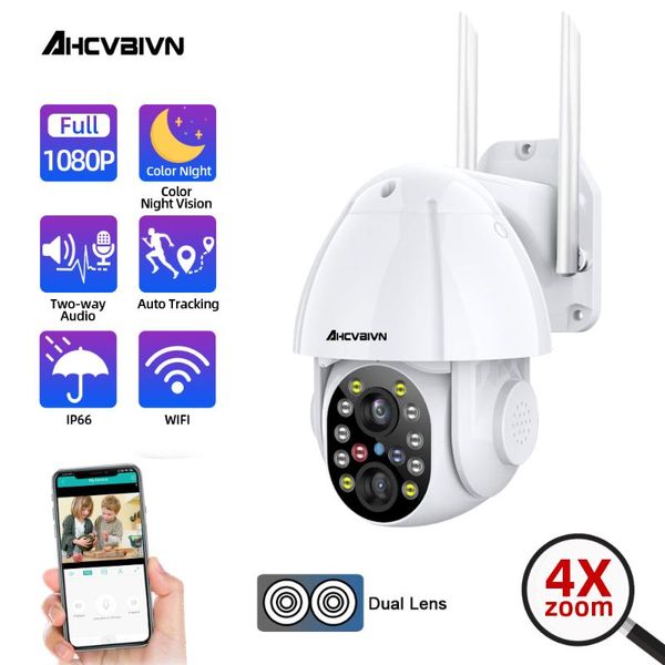 cameras wifi camera 1080p hd cctv dual-lens outdoor ip ai tracking 4x digital zoom home security wireless dome p2p h.265
cameras wifi camera 1080p hd cctv dual-lens outdoor ip ai tracking 4x digital zoom home security wireless dome p2p h.265