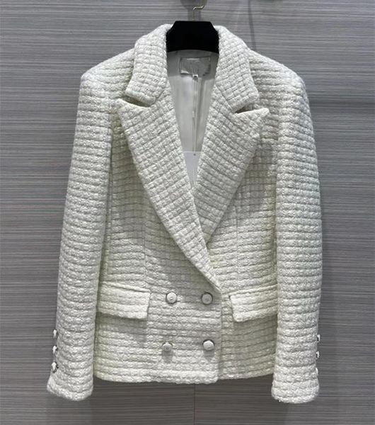 women's wool & blends european and american clothing winter 2022 long sleeves double breasted buttons fashion suit collar tweed coat, Black
women's wool & blends european and american clothing winter 2022 long sleeves double breasted buttons fashion suit collar tweed coat, Black